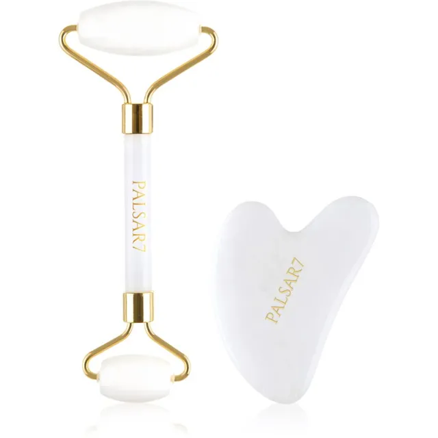 PALSAR7 Massage Roller and Guasha White Jade Massaažirull näole ja massaaživahend