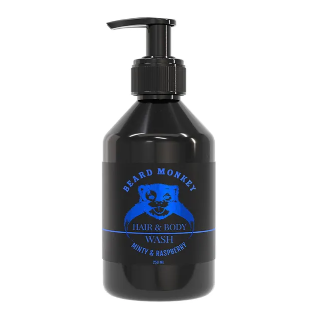 BEARD MONKEY Minty & Raspberry Hair & Body Wash 250ml