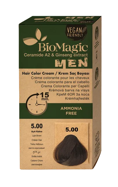 BioMagic Permanent Hair Color Cream For Men ammoniaagivaba juuksevärv meestele