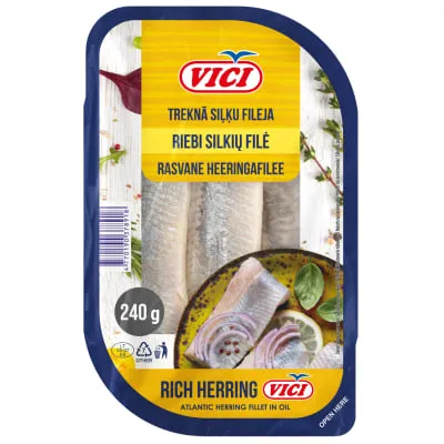 Heeringafilee rasvane Viči 240g/190g