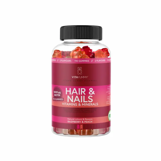 VitaYummy Hair & Nails, Raspberry and Peach toidulisand, 110tk