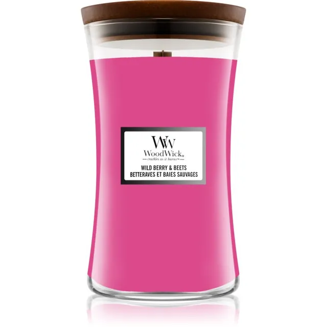Woodwick Wild Berry & Beets lõhnaküünal puidust taht 609.5 g