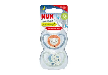 Silikoonlutt NUK Space night 18-36k,2tk