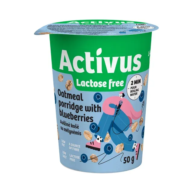 Kaerahelbepuder mustikatega, tops, ACTIVUS, 60 g