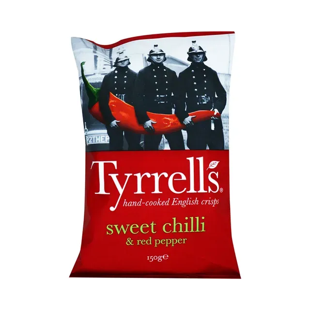 Kartulikrõpsud magusa tšilli ja punase pipra, TYRRELL`S, 150 g