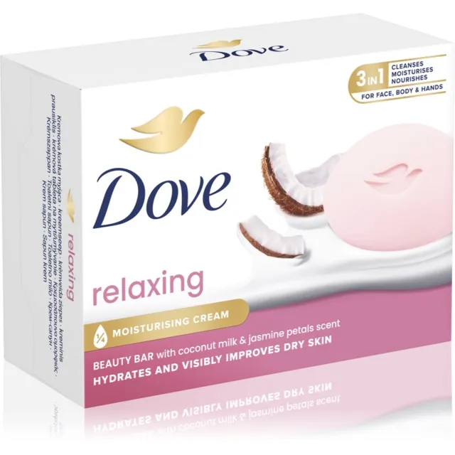 Dove Relaxing Coconut Kreemjas pesutablett Coconut milk & Jasmine petals 90 g