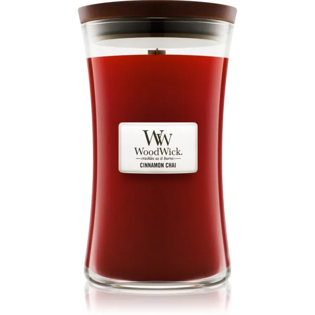 Woodwick Cinnamon Chai lõhnaküünal puidust taht 609.5 g