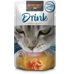 LEONARDO DRINK puljong-konserv kassile, lõhega, kotikeses