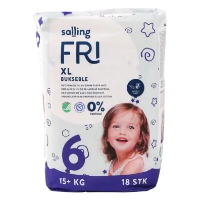 Püksmähkmed XL S6 15+kg Salling Fri 18tk
