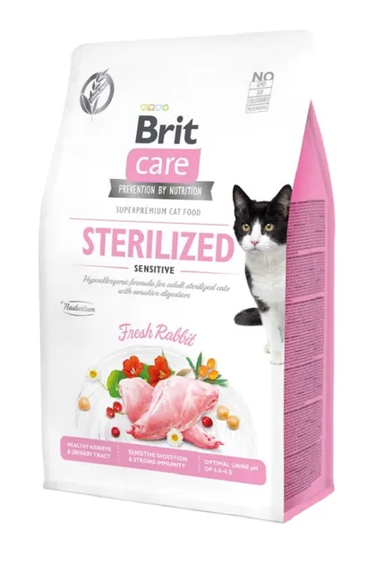 Brit Care Sterilized Sensitive kassi kuivtoit, küülik, 400 g
