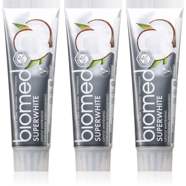 Biomed Superwhite Tugevdav hambapasta kookosõliga 3x100 g