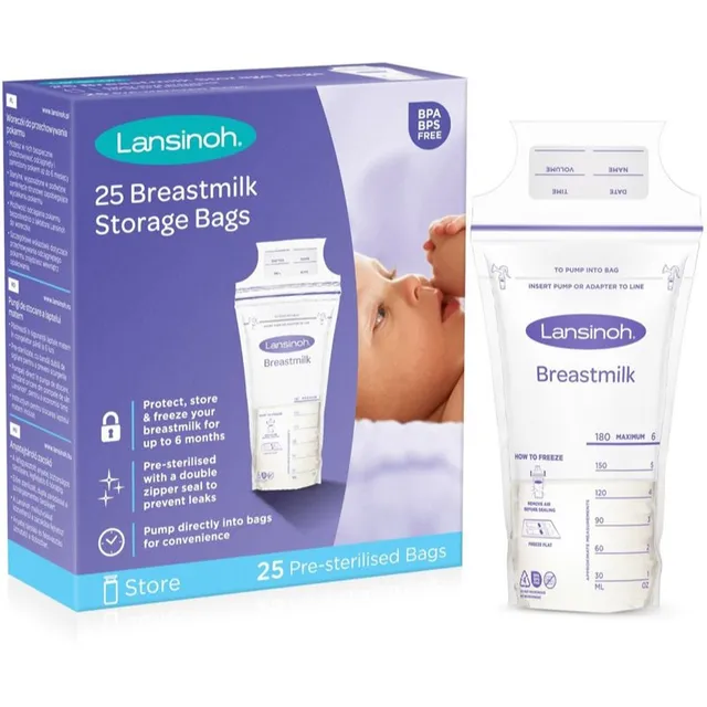 Lansinoh Breastfeeding Breastmilk Storage Bags kott rinnapiima säilitamiseks 25 tk