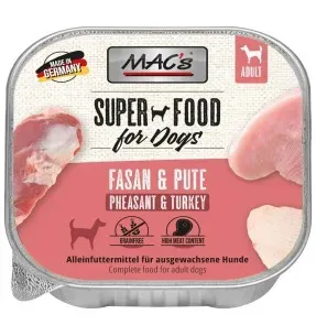 MAC´s konserv koerale FAASAN ja KALKUN (99% liha), teraviljavaba, kausike (Superfood Dog Pheasant & Turkey)