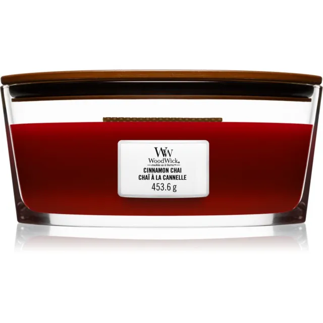 Woodwick Cinnamon Chai lõhnaküünal puidust taht (hearthwick) 453 g