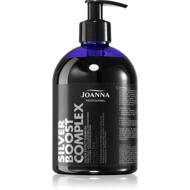 Joanna Silver Boost Complex Lilla šampoon kollaste toonide neutraliseerimiseks 500 g