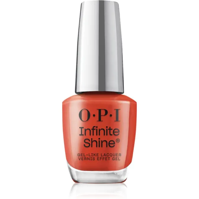 OPI Infinite Shine Silk Geeliefektiga küünelakk Knock 'Em Red 15 ml