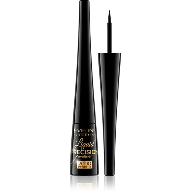 Eveline Cosmetics Liquid Precision 2000 Procent Veekindel silmalainer varjund Black 4 ml