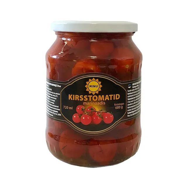 Kirsstomatid marinaadis, MINU, 370 g neto