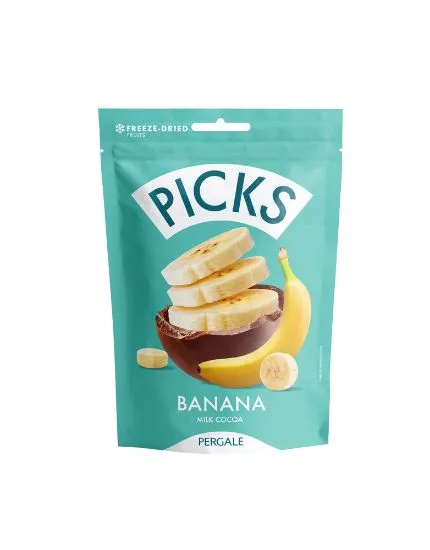 Pergale Picks külmkuivatatud banaanipüree glasuuris 90g