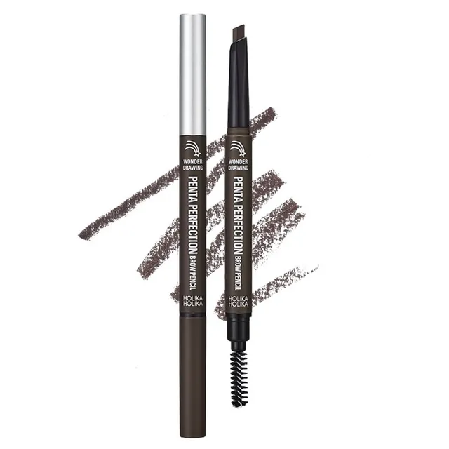 HOLIKA HOLIKA Wonder Drawing Penta Perfection Brow Pencil No.1 Dark Brown 0.3g