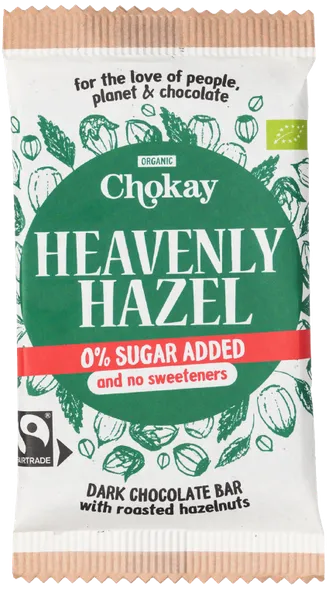 Tume šokolaad sarapuupähklitega HEAVENLY HAZEL, ökoloogiline