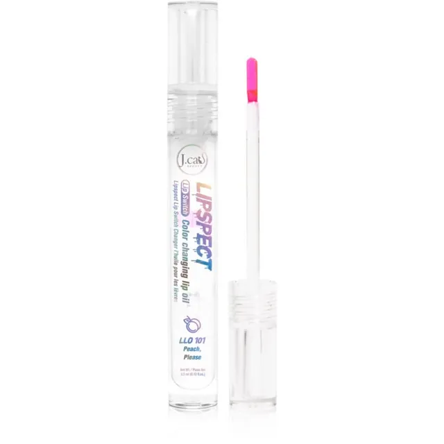 J.Cat Beauty Lipspect Huuleõli muutuva värvitooniga varjund 101 Peach, Please 3 ml