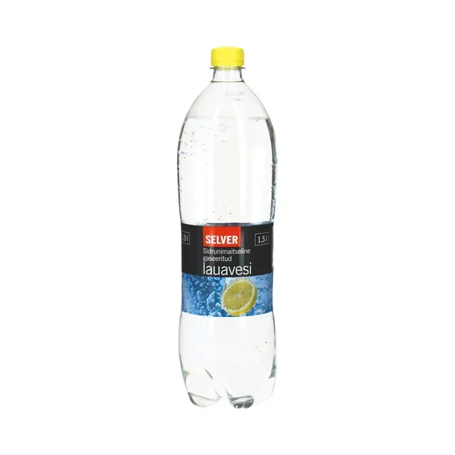Sidrunimaitseline gaseeritud lauavesi, SELVER, 1,5 L