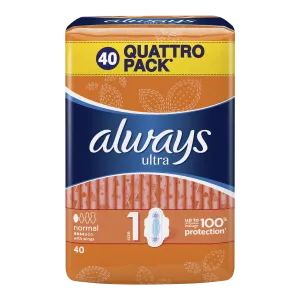Hügieenisidemed Ultra Normal Quattro, ALWAYS, 40 tk