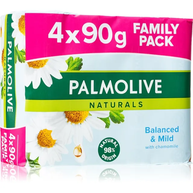 Palmolive Naturals Chamomile Tükiseep kummeliga 4x90 g
