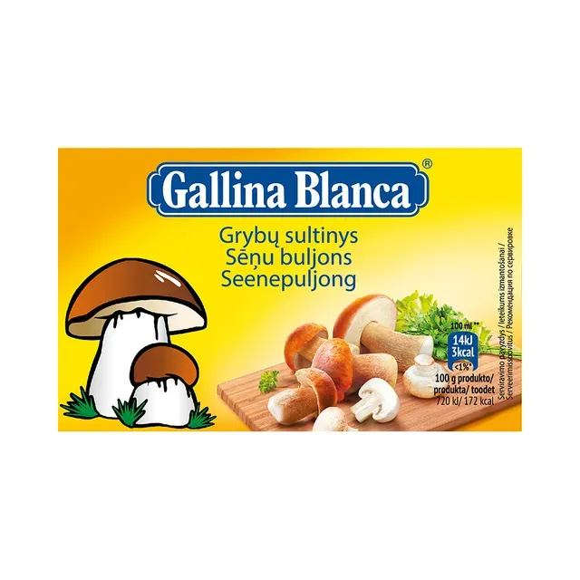 Puravikumaitseline seenepuljong, GALLINA BLANCA, 80 g