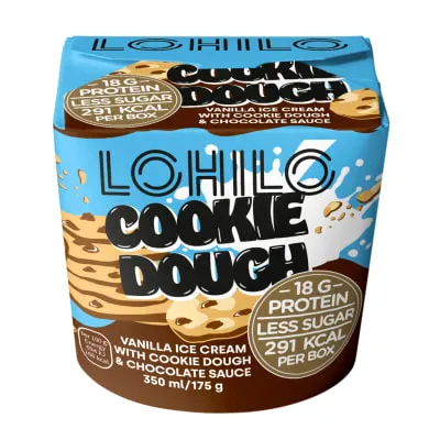 Proteiinijäätis Lohilo Cookie Dough ma. 350ml
