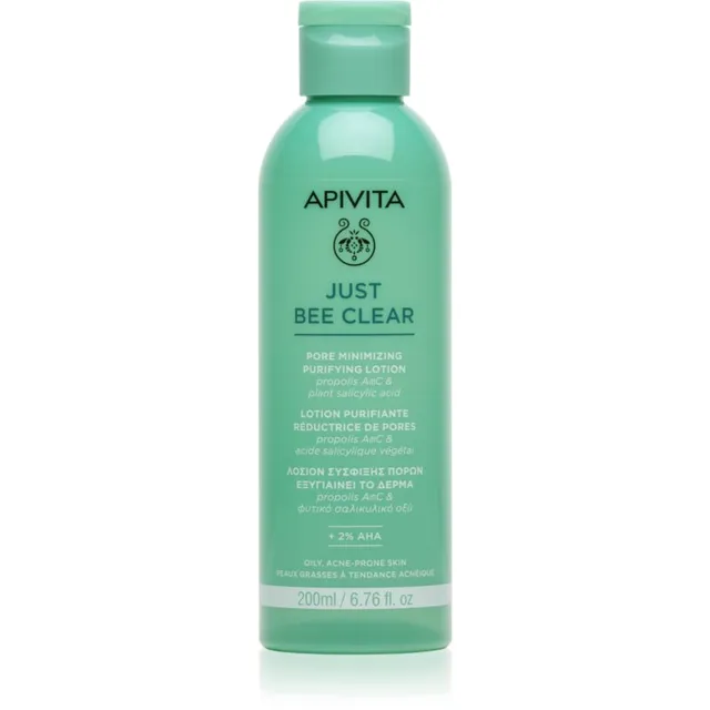 Apivita Just Bee Clear Pore Minimizing Lotion Poore ahendav ja mustpäid eemaldav hooldus 200 ml