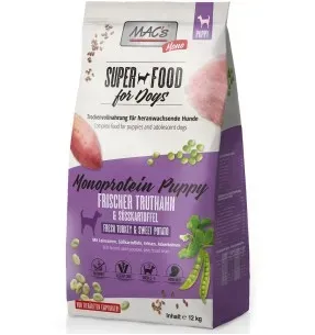 MAC's Mono kutsikale VÄRSKE KALKUNILIHA ja BATAADIGA teraviljavaba kuivtoit (Superfood for Puppy Fresh Turkey & Sweet Potato)
