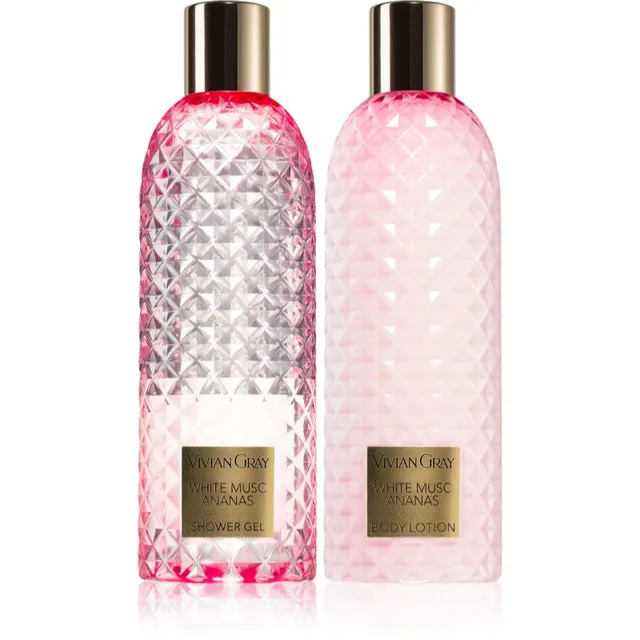 Vivian Gray Gemstone White Musc & Ananas Kinkekomplekt kehale 2x300 ml