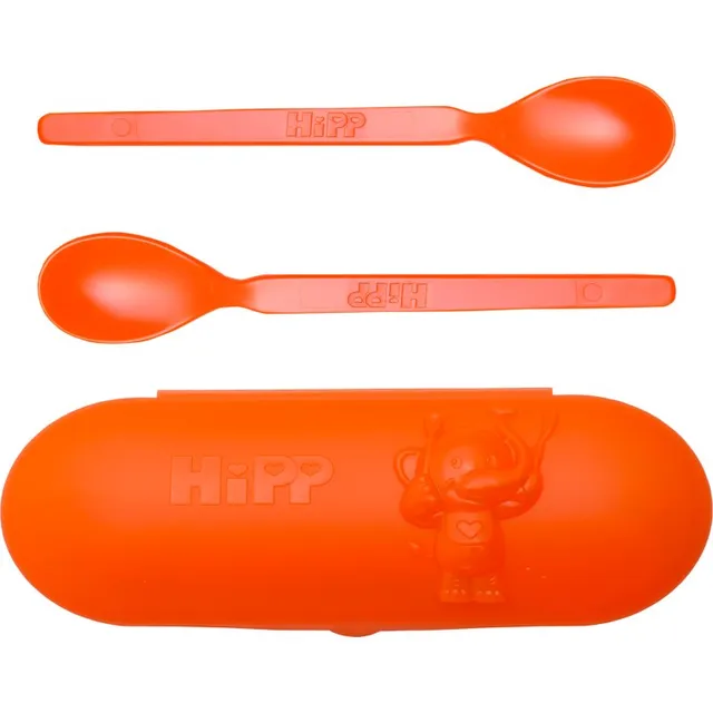 Hipp Spoons Set söögiriistade komplekt reisile Orange