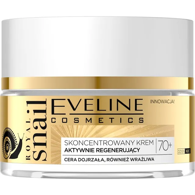 Eveline Cosmetics Royal Snail Intensiivselt niisutav ja kirgastav hooldus päev ja öö 70+ 50 ml