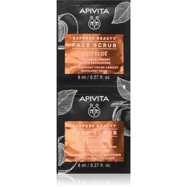 Apivita Express Beauty Apricot Õrn nahakoorija 2x8 ml