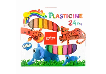Plastiliin GRAFIA PLUS 24 värvi