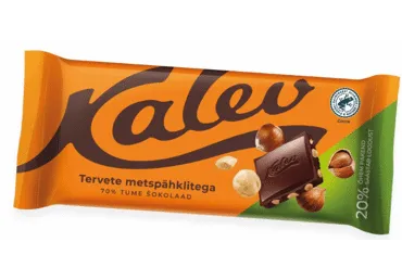 Tume šokolaad metsapähklitegaKALEV 100g