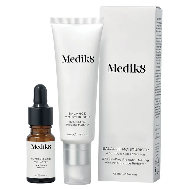 MEDIK8 Balance Moisturiser 50ml + Glycolic Acid Activator 10ml