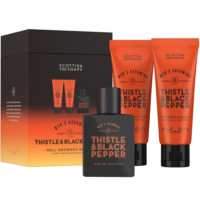Scottish Fine Soaps Thistle & Black Pepper Well Groomed Gift Set