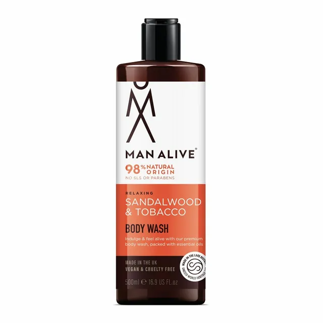 Man Alive Body Wash Sandalwood & Tobacco
