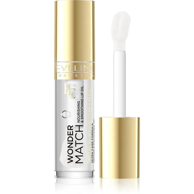 Eveline Cosmetics Wonder Match Toitev õli huultele varjund 01 Transparent 5 ml