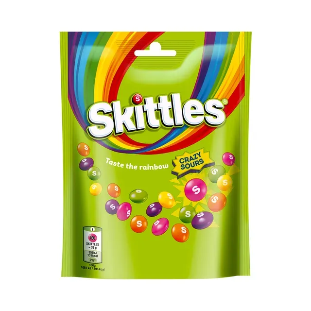 Drazeed hapud puuviljamaitselised närimiskommid, SKITTLES, 152 g