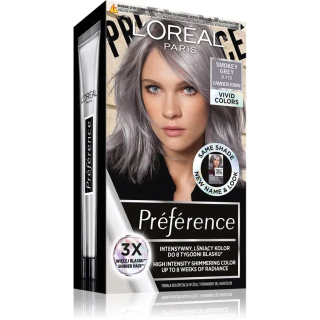 L’Oréal Paris Préférence Vivids Juuksevärv varjund 9.112 smokey grey 1 tk