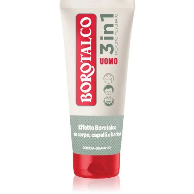Borotalco MEN 3 in 1 Dušigeel meestele näole, kehale ja juustele lõhnatooted Musk 200 ml