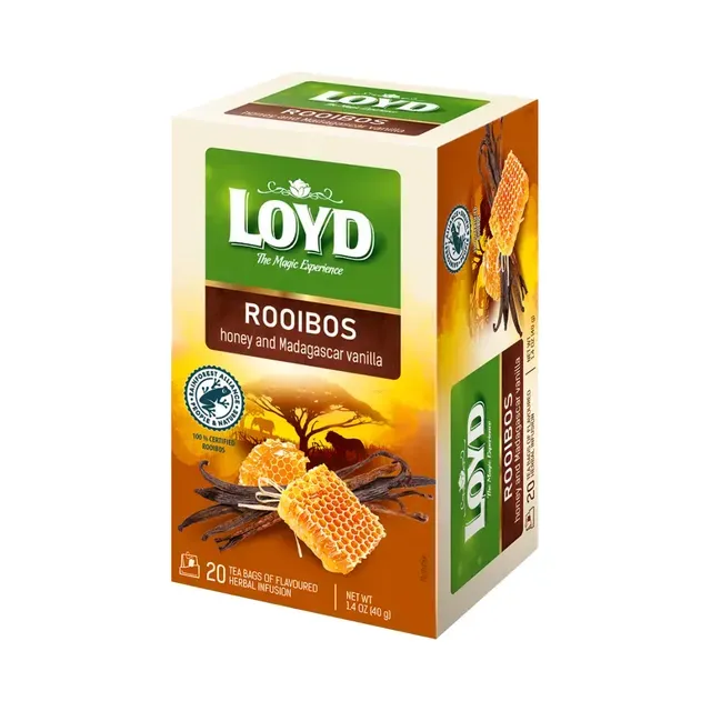 Maitsestatud punane tee mee ja vaniljega, LOYD, 40 g