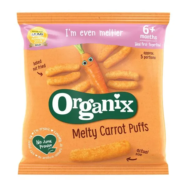 Maisigaletid porgandiga MELTY CARROT PUFFS, alates 6. elukuust.