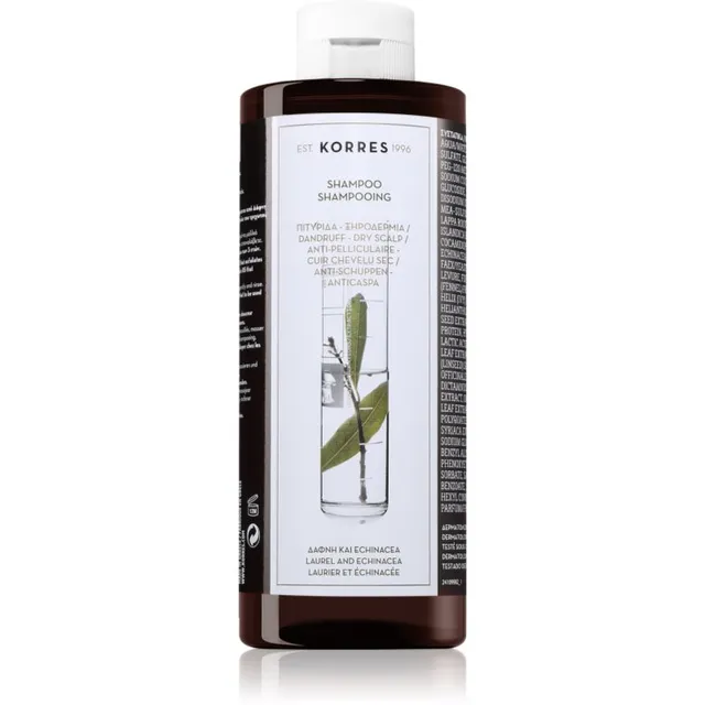 Korres Laurel & Echinacea Kõõmavastane šampoon kuivale nahale 400 ml