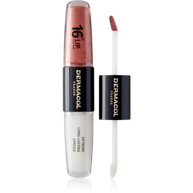 Dermacol 16H Lip Colour Kauapüsiv huulepulk ja huuleläige varjund 05 Sparkling Muse 2x4 ml